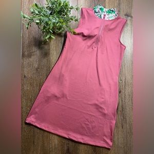 Tommy Bahama Golf Tennis Dress Womans Tropical Floral Collar w/Shorts Pink Sz XS